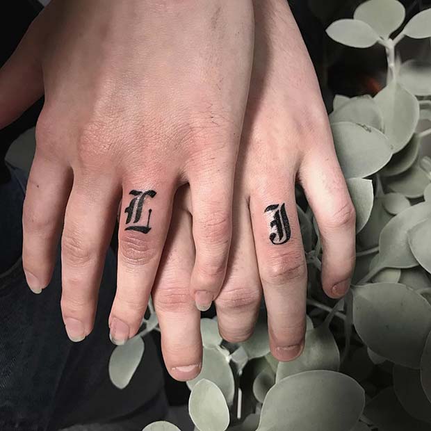 Initial Finger Tattoo Designs