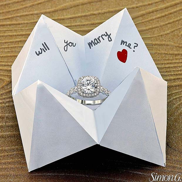 Origami Wedding Proposal Idea