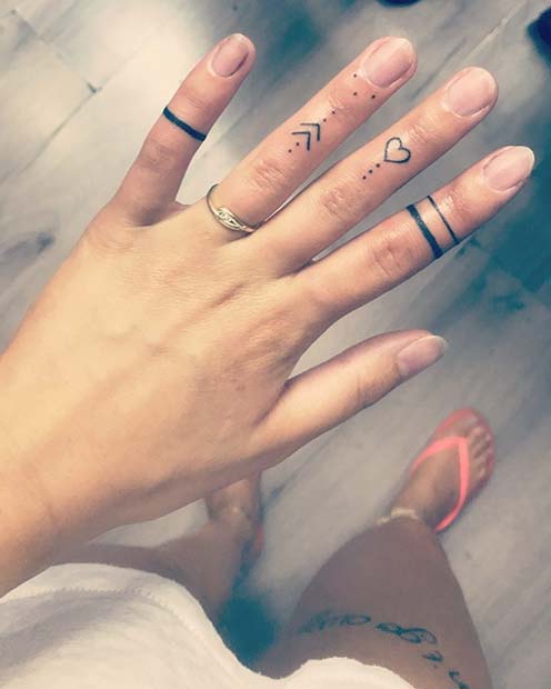 Unique Finger Tattoos for Women 