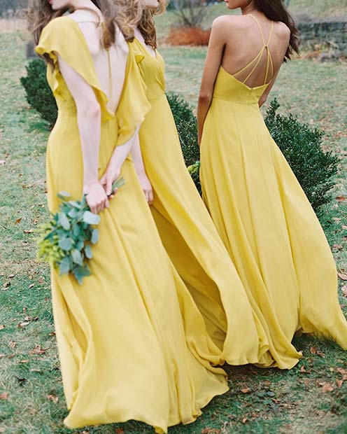 Bold Spring Yellow Dresses