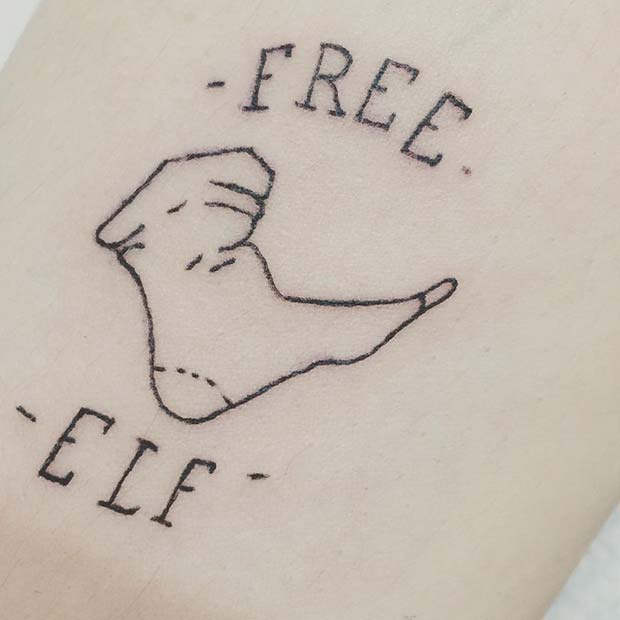 Cute Free Elf Tattoo Design