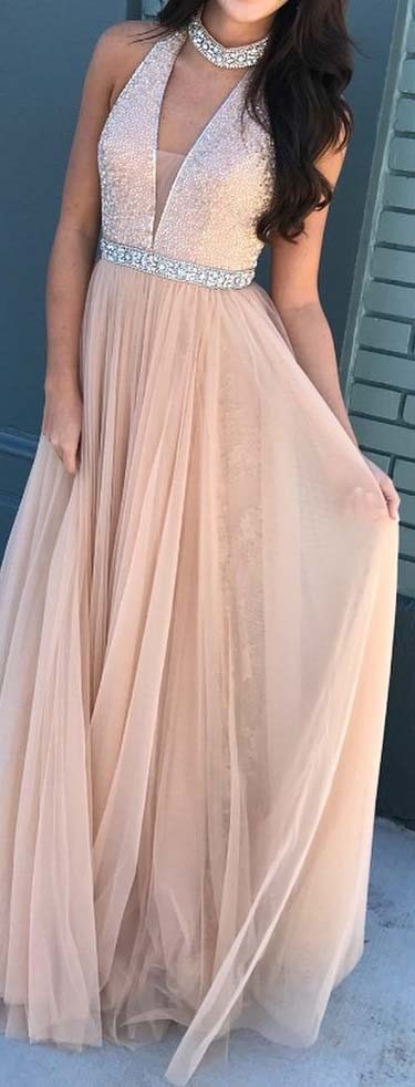 Delicate Long Prom Dress