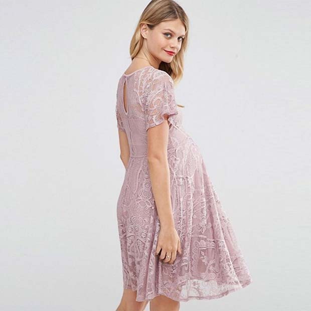 Beautiful Lace Maternity Dress