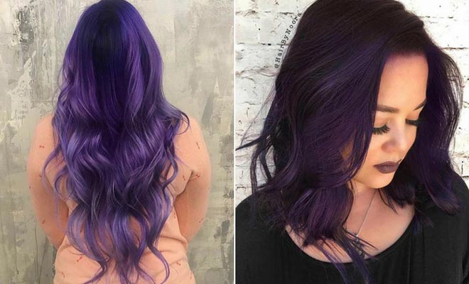 Bold Dark Purple Hair Color Ideas
