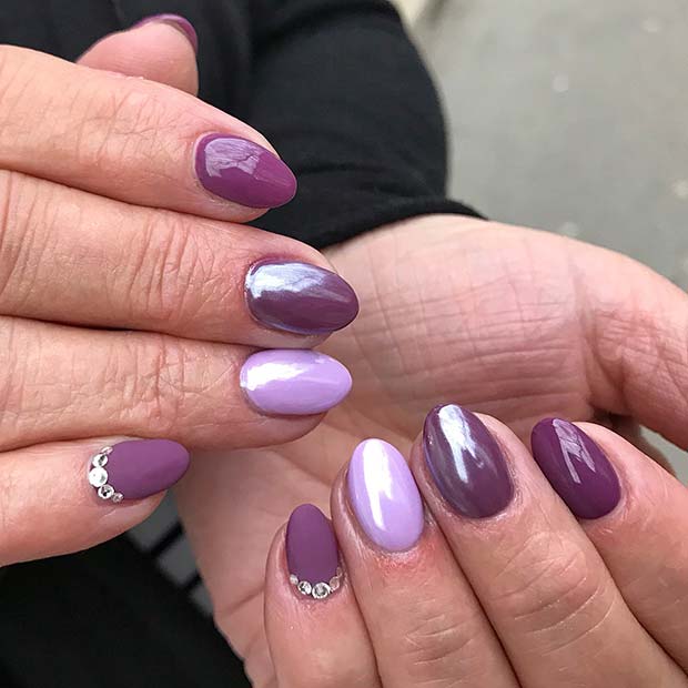 Pretty Purple Spring Nails