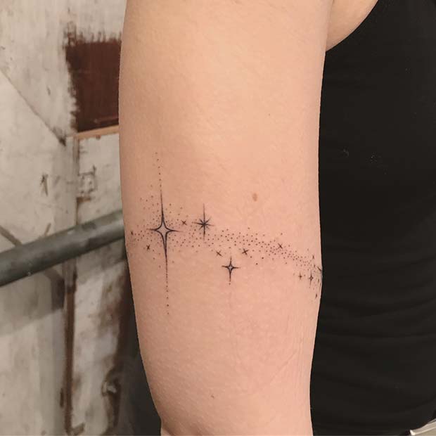 Sparkle Star Armband Tattoo