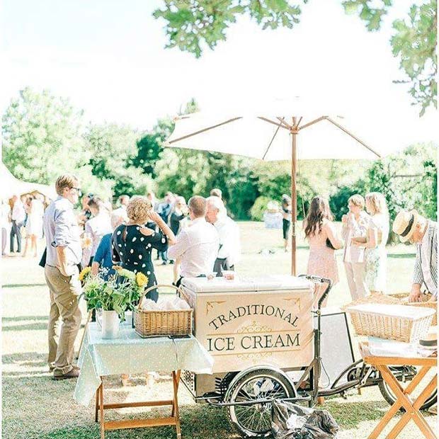 Ice Cream Stand Idea for Vintage Wedding
