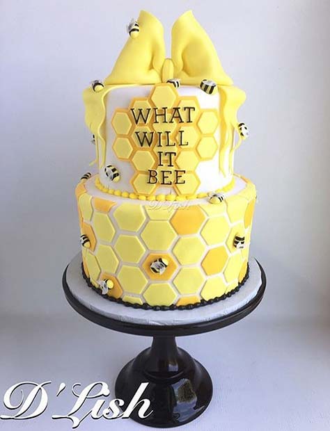 Cute What Will It Bee Gender Reveal Cake
