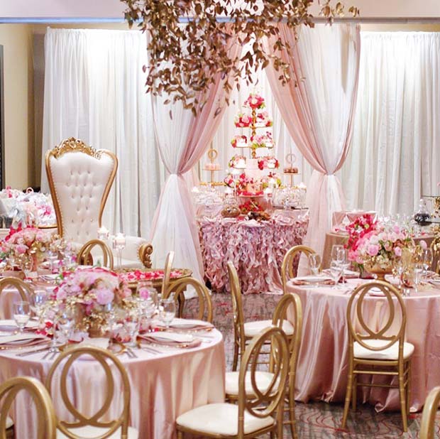 Glamorous Pink Bridal Shower Theme