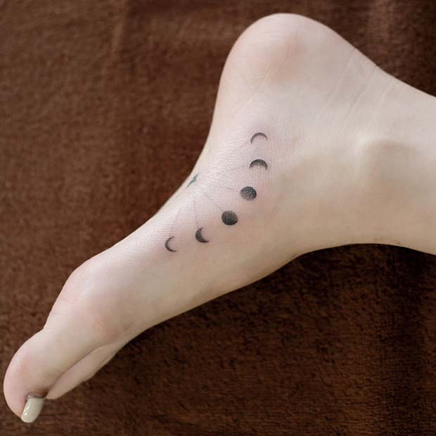 Moon Foot Tattoo Design
