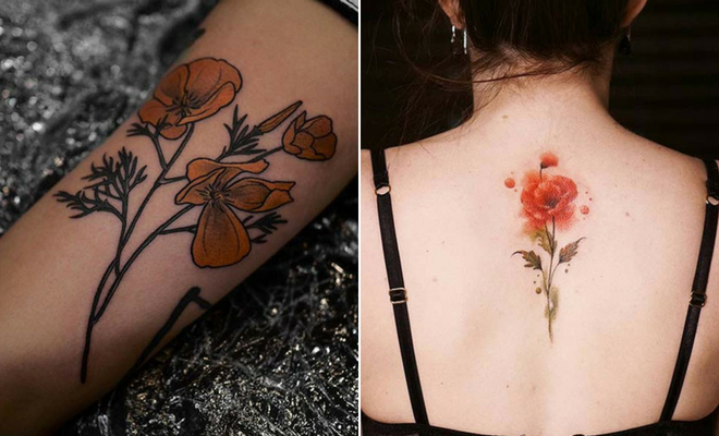 Trendy Poppy Tattoo Ideas for Women