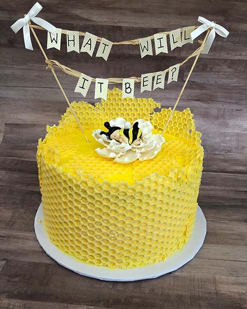 What Will It Bee Gender Reveal Cake