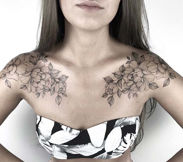 Flower Shoulder Tattoo 
