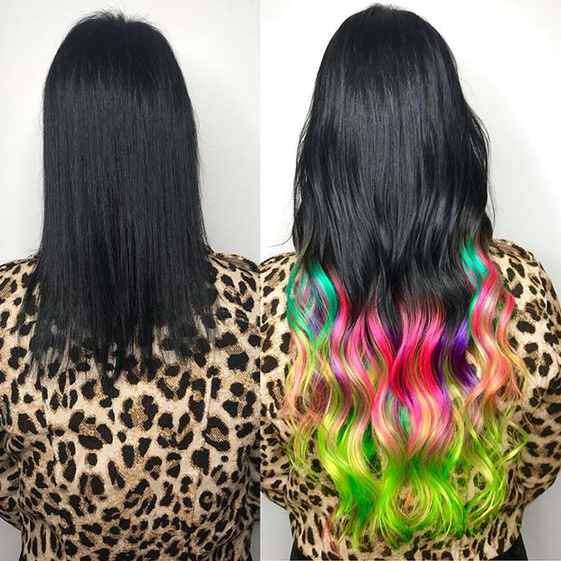 Vibrant Multi Color Hair Idea
