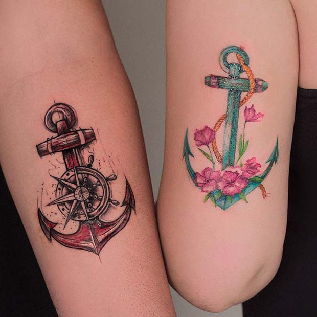 Sibling Anchor Tattoo Ideas