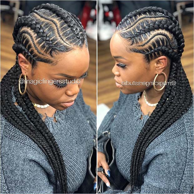 Thin and Thick Braids with Wave Pattern