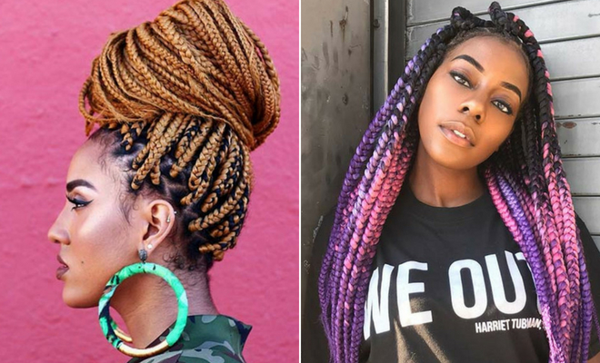 Box Braids with Color for Every Season