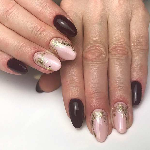 Pretty, Burgundy and Nude Nails