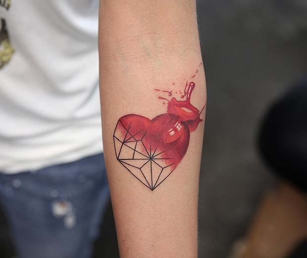 Creative and Unique Heart Tattoo