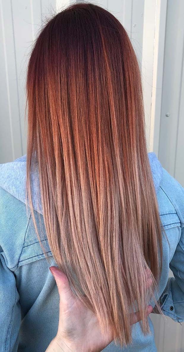 Fall Ombre Hair Color Idea 