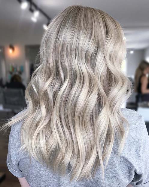 Light Silvery Blonde Hair Color Idea