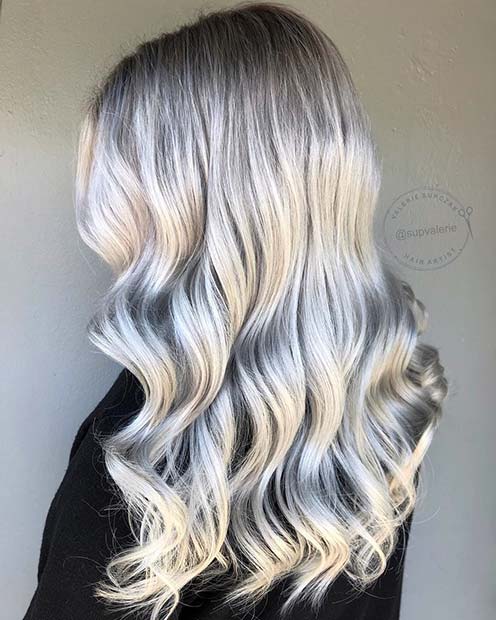 Metallic Silver Hair Color Idea