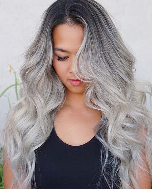 Platinum Silver Hair Color Idea