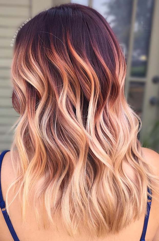 Burgundy to Blonde Ombre Colormelt 