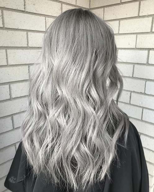 Trendy Light Silver Hair Color Idea