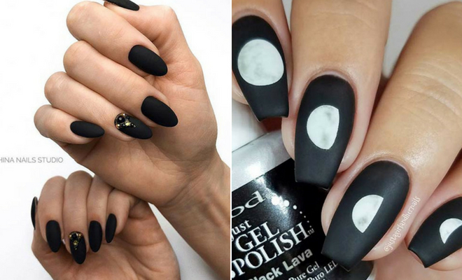 Edgy Matte Black Nails to Inspire You
