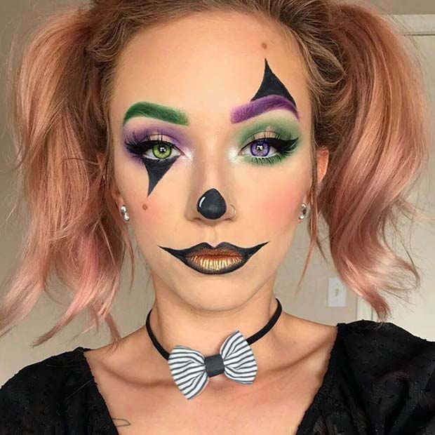 Cute and Simple Clown Makeup Idea