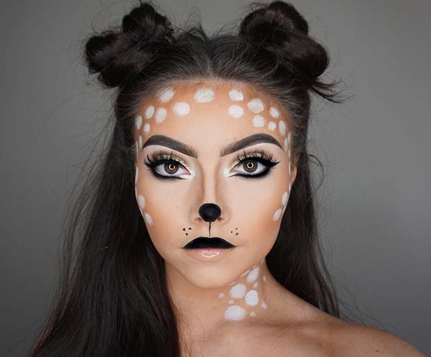Cute Deer Halloween Makeup