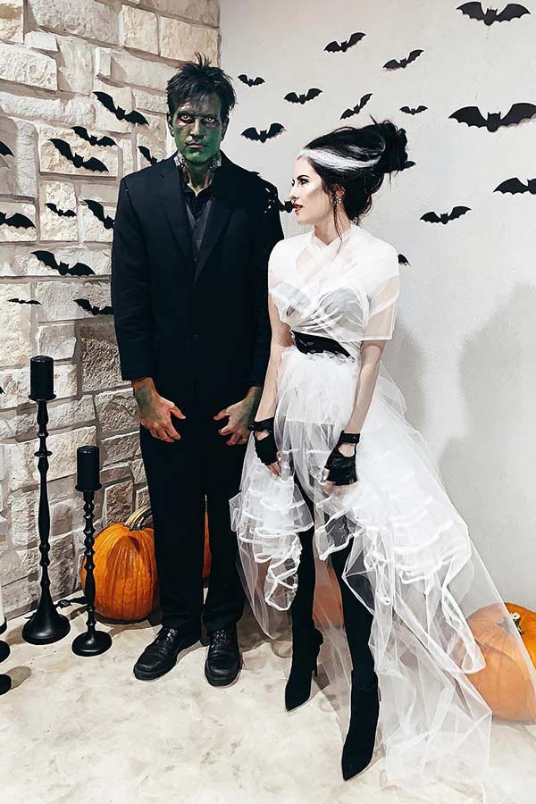 Frankenstein and His Bride Couples Costume