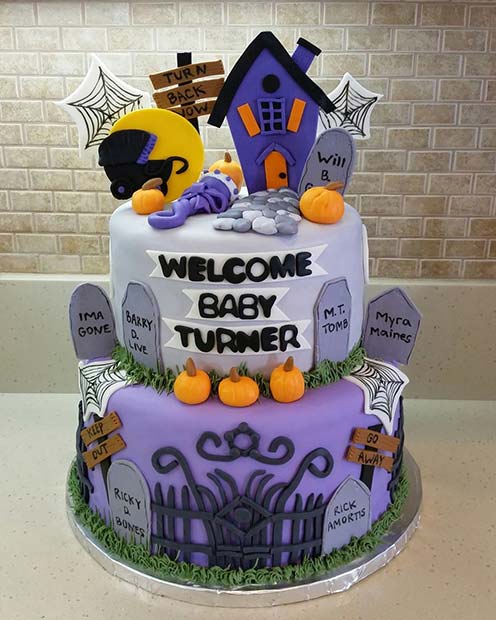 Haunted House Baby Shower Cake Idea