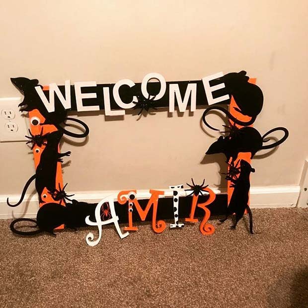 Halloween Baby Shower Photo Booth Frame 