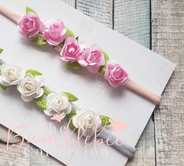 Pretty Floral Headbands for a Baby Girl 
