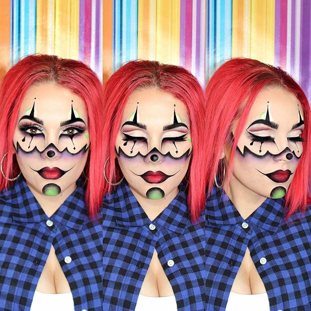 Unique Gangster Clown Makeup