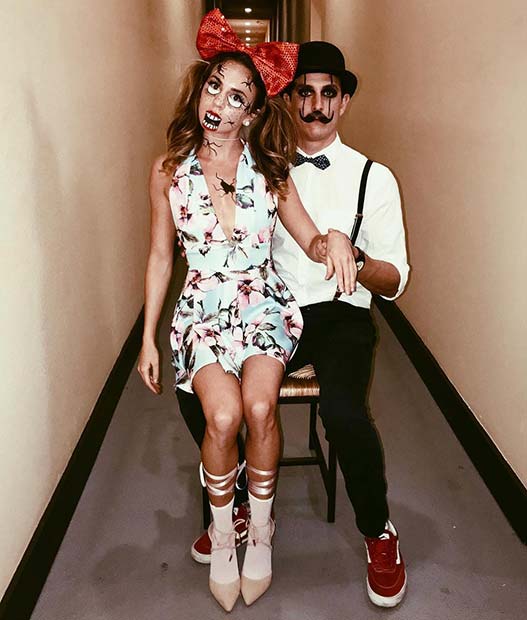 Ventriloquist and Dummy Couples Halloween Costume