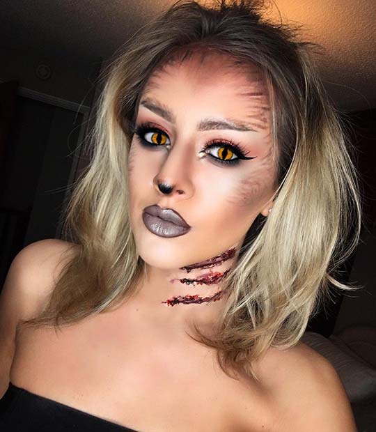 Werewolf Makeup Idea for Halloween 