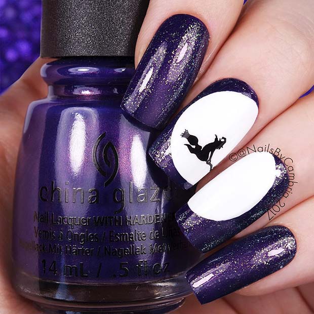 Cute Witch Halloween Nails