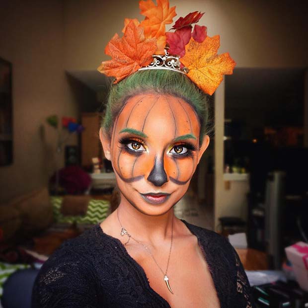 Pumpkin Inspired Halloween Makeup