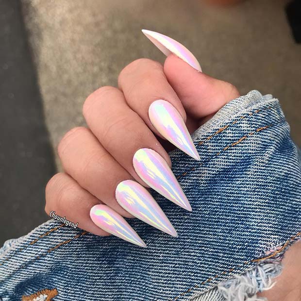 Iridescent Unicorn Nails