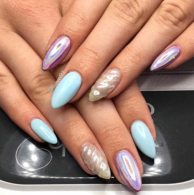 Pretty Nails with a Unicorn Horn