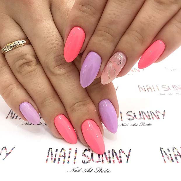 Cute & Simple Pink Nail Design 