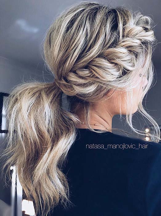 Messy, Twisted Ponytail Hair Idea