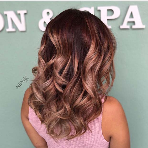 Rose Gold Winter Hair Color