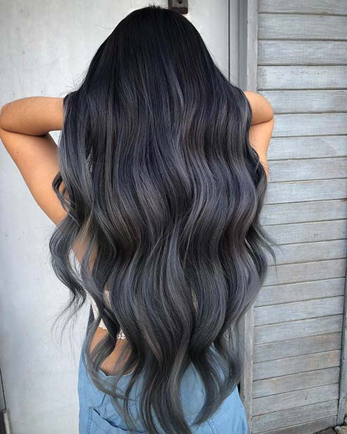 Trendy Dark Grey Ombre Hair