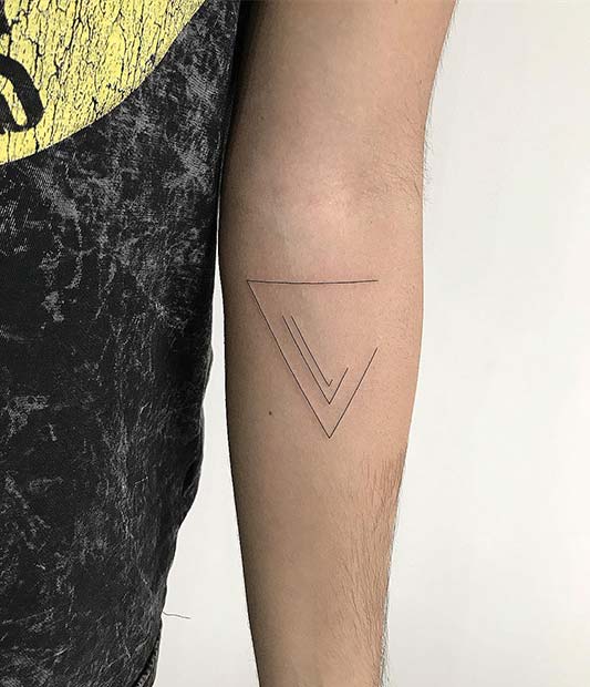 Simple Triangle Tattoo Idea 