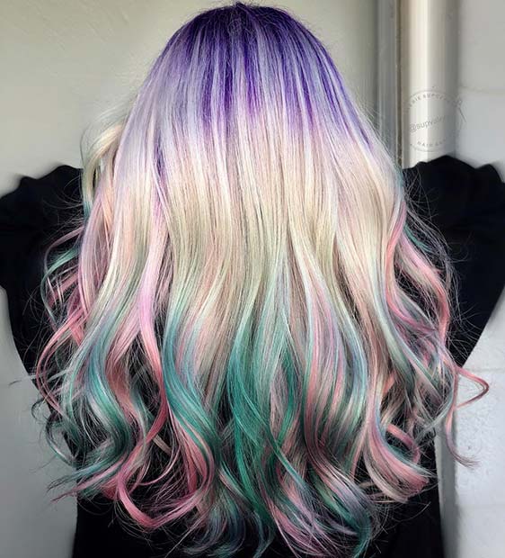 Unicorn Hair with Root Color