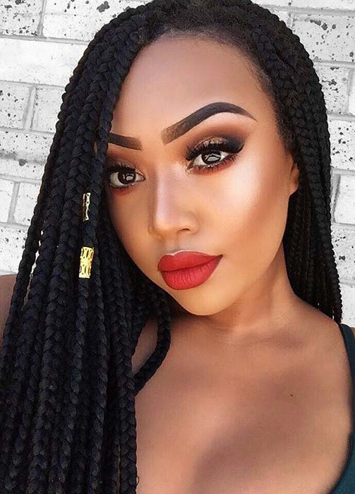 Chic Crochet Box Braids with Accessories
